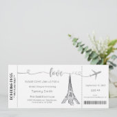 Paris Uitnodiging, Paris Bridal Shower Uitnodiging (Staand voorkant)