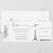 Paris Uitnodiging, Paris Bridal Shower Uitnodiging (Voorkant / Achterkant)