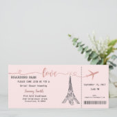 Paris Uitnodiging, Paris Bridal Shower Uitnodiging (Staand voorkant)