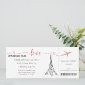 Paris Uitnodiging, Paris Bridal Shower Uitnodiging (Staand voorkant)