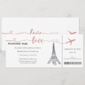 Paris Uitnodiging, Paris Bridal Shower Uitnodiging (Voorkant / Achterkant)