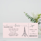 Paris Uitnodiging, Paris Bridal Shower Uitnodiging (Staand voorkant)