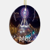 Paris Vacation Schilderachtig kerstversiering Keramisch Ornament (Rechts)