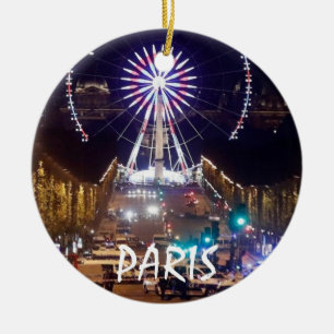 Paris Vacation Schilderachtig kerstversiering Keramisch Ornament