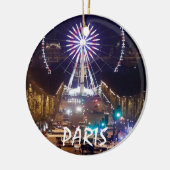 Paris Vacation Schilderachtig kerstversiering Keramisch Ornament (Links)