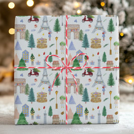 Paris Vakantie Kerst Stad van Licht Cadeaupapier