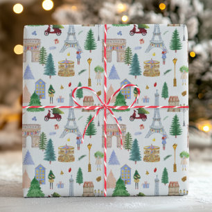 Paris Vakantie Kerst Stad van Licht Cadeaupapier