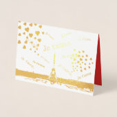 Paris Valentijnsdag Folie Kaarten (Voorkant)