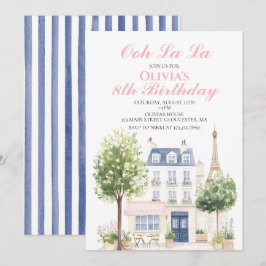 Paris Verjaardag Parisian Cafe Theepartij Kaart