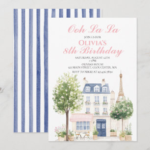 Paris Verjaardag Parisian Cafe Theepartij Kaart