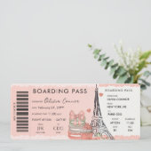 Paris verrassingsinstapkaart vakantiegeschenk tick kaart (Staand voorkant)