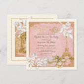 Paris Versailles Palace Tea Party Vrijgezellenfees Kaart (Voorkant / Achterkant)