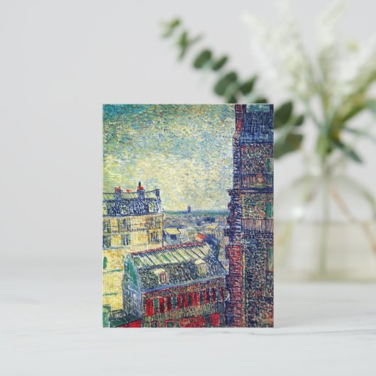 Paris, Vincent's Room Rue Lepic, Van Gogh Fine Art Briefkaart (Staand voorkant)