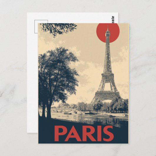 Paris vintage briefkaart (Voorkant / Achterkant)