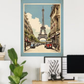 Paris vintage poster (Thuiskantoor)