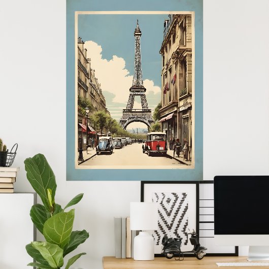 Paris vintage poster (Thuiskantoor)