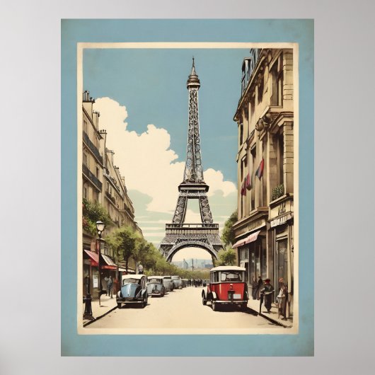 Paris vintage poster (Voorkant)