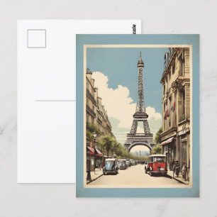 Paris vintage poster briefkaart