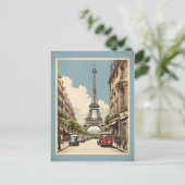 Paris vintage poster briefkaart (Staand voorkant)