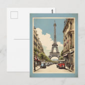 Paris vintage poster briefkaart (Voorkant / Achterkant)
