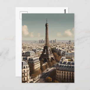 Paris vintage poster briefkaart