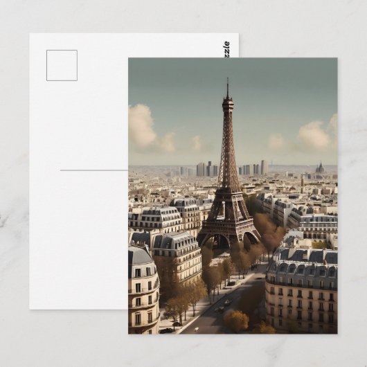 Paris vintage poster briefkaart (Voorkant / Achterkant)