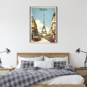 Paris vintage poster canvas afdruk (Insitu (Slaapkamer))