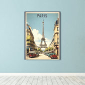 Paris vintage poster canvas afdruk (Insitu (Houten vloer))
