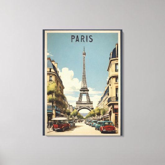 Paris vintage poster canvas afdruk (Voorkant)