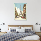 Paris vintage poster canvas afdruk (Insitu (Slaapkamer))
