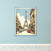 Paris vintage poster canvas afdruk (Insitu (Houten vloer))