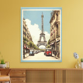 Paris vintage poster canvas afdruk (Insitu (Woonkamer))