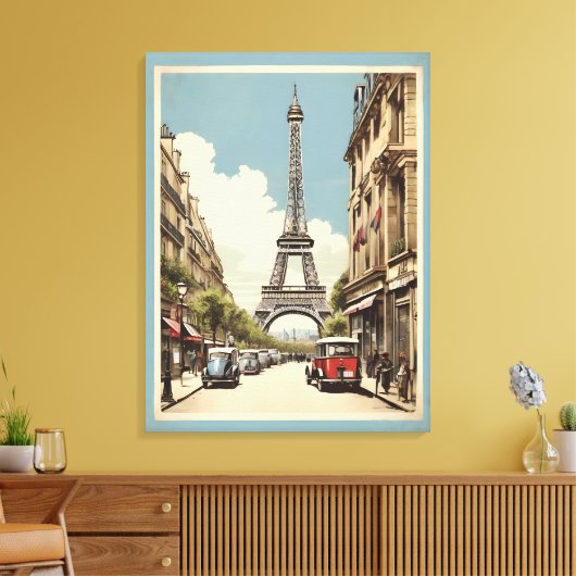 Paris vintage poster canvas afdruk (Insitu (Woonkamer))