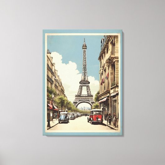 Paris vintage poster canvas afdruk (Voorkant)