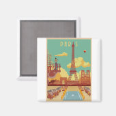 Paris vintage poster magneet (Voorkant / Achterkant)