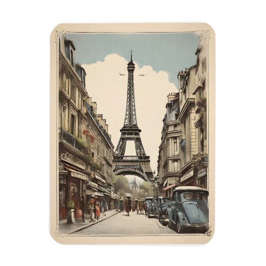 Paris vintage poster magneet (Verticaal)