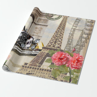 Paris vintage poster. , poster, parijs, oud. cadeaupapier