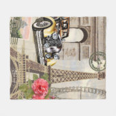 Paris vintage poster. , poster, parijs, oud. fleece deken (Voorkant (Horizontaal))