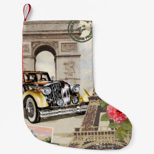 Paris vintage poster. , poster, parijs, oud. kleine kerstsok