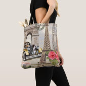 Paris vintage poster. , poster, parijs, oud. tote bag (Dichtbij)