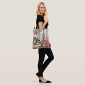 Paris vintage poster. , poster, parijs, oud. tote bag (Op model)