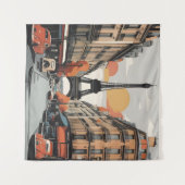 Paris vintage poster wandkleed (Voorkant (horizontaal))