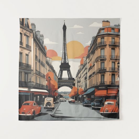 Paris vintage poster wandkleed (Voorkant)
