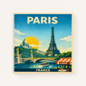 Paris Vintage Reisposter Notitieboek (Voorkant)