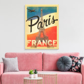 Paris Vintage Reizen Canvas Print (Insitu (Woonkamer))