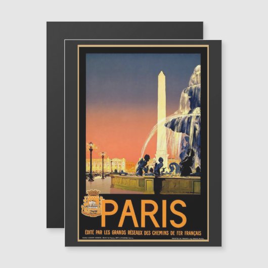 Paris Vintage Toerisme Advertentie (Voorkant / Achterkant)
