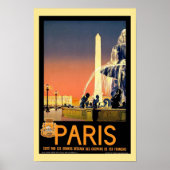 Paris Vintage Travel Poster (Voorkant)