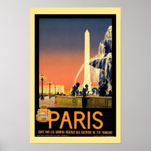 Paris Vintage Travel Poster