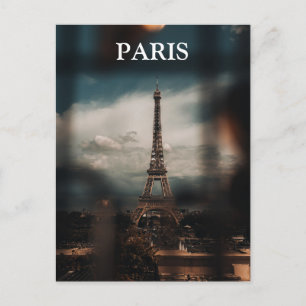 Paris Vintage Travel Tourism Briefkaart toevoegen