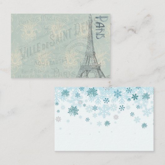 PARIS VISITEKAARTJE (Voorkant / Achterkant)